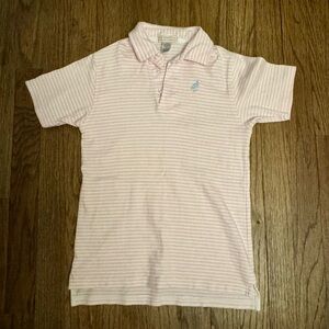 The Beaufort Bonnet Company Light Pink Striped Polo